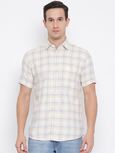 Checked Half Sleeve Slim Fit shirt - Men Shirts