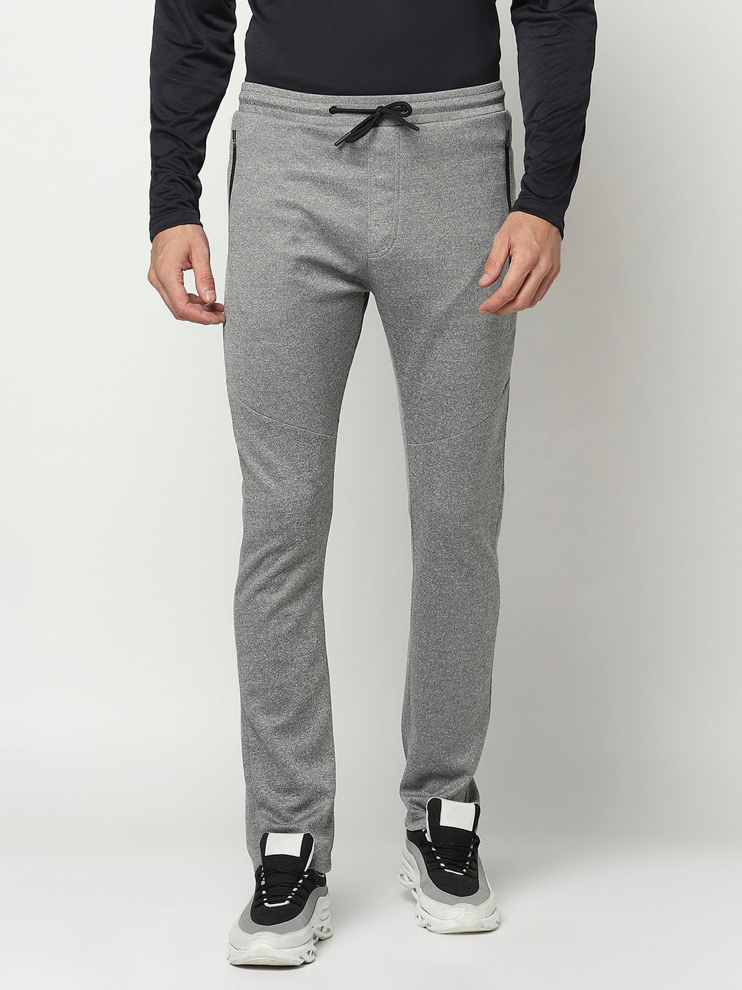 Grey Track Pants-Men Track Pants-Crimsoune Club