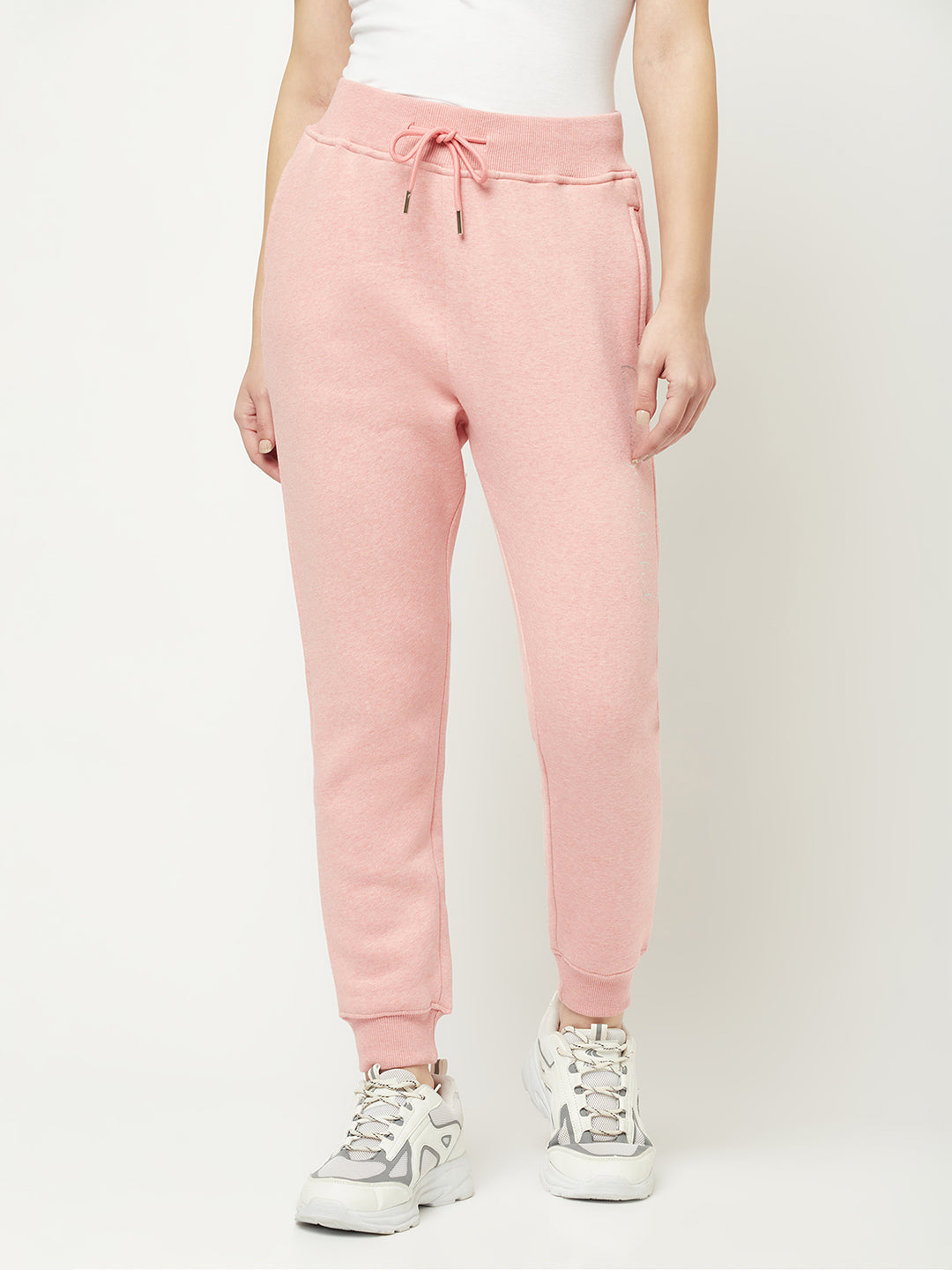  Pink Melange Joggers