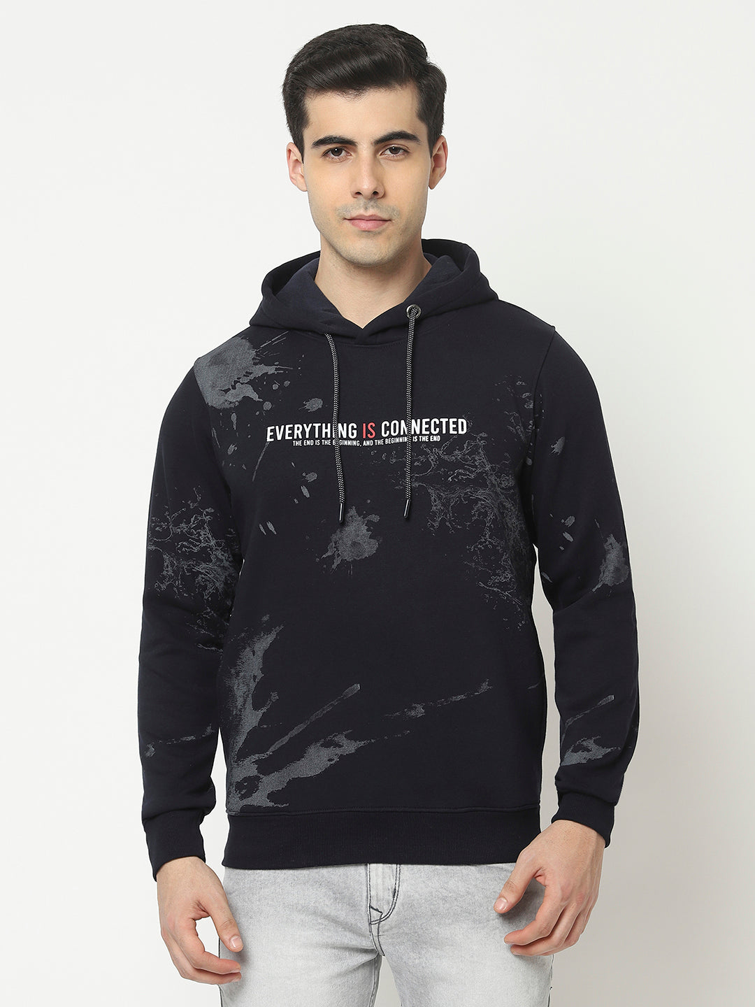  Black Sweatshirt with Graphic Print 