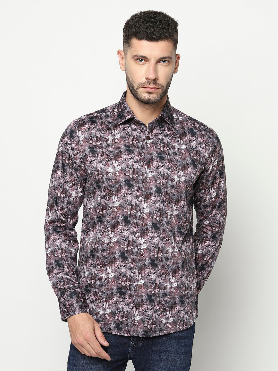 Multi-Colour Floral Shirt-Men Shirts-Crimsoune Club