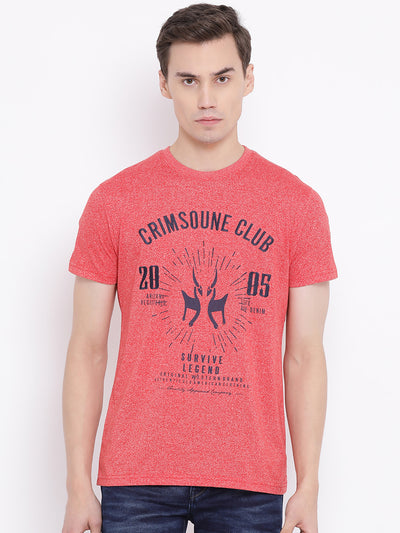 Red Printed T-Shirt - Men T-Shirts