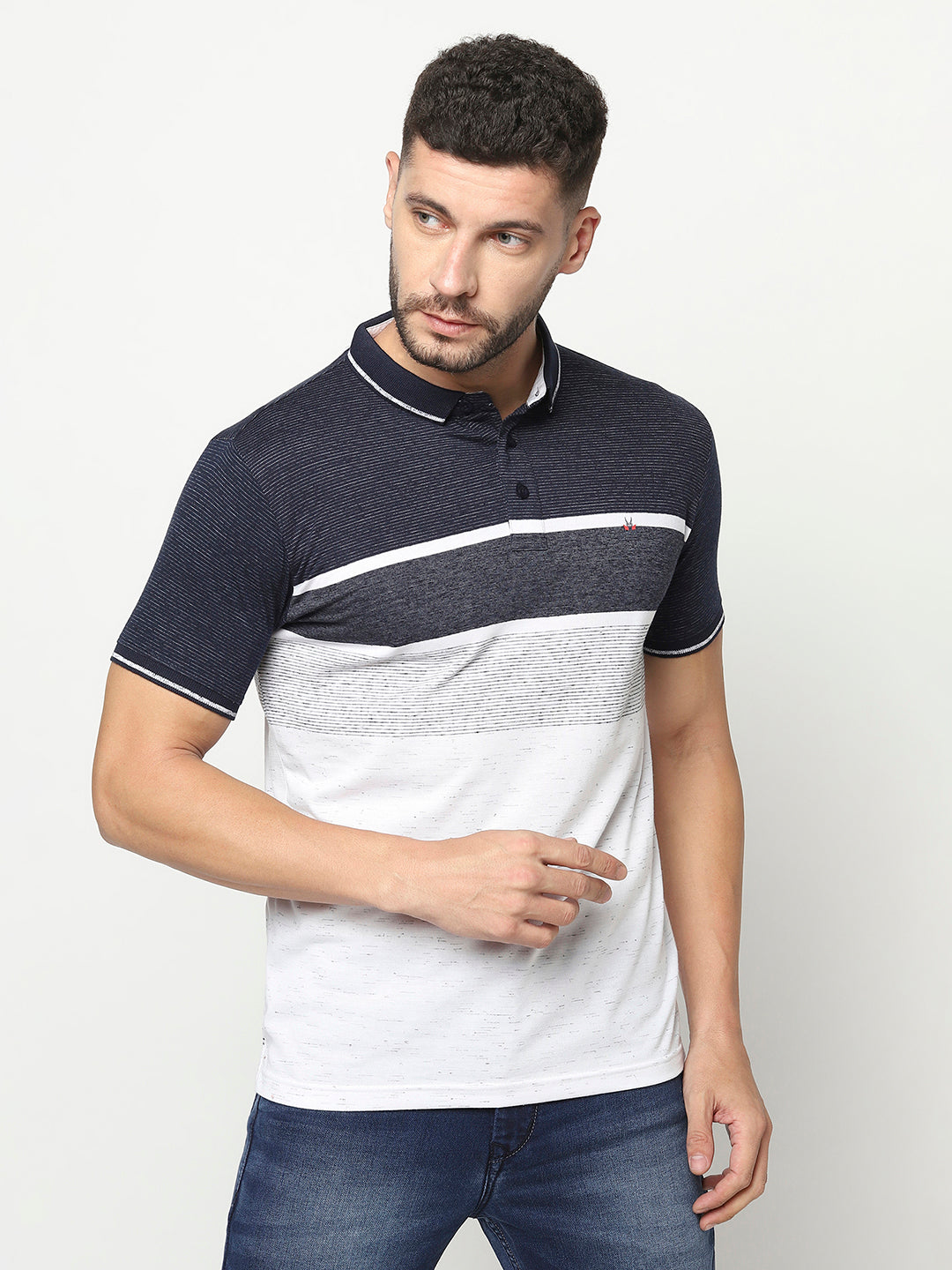 Multi-Coloured Polo T-Shirt-Men T-Shirts-Crimsoune Club