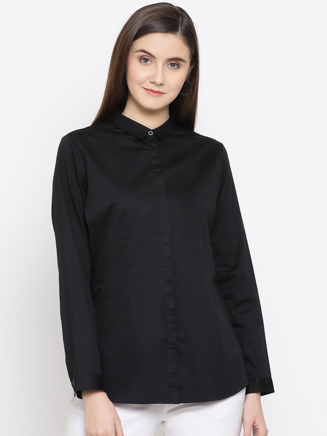 Black Button up Shirt - Women Shirts