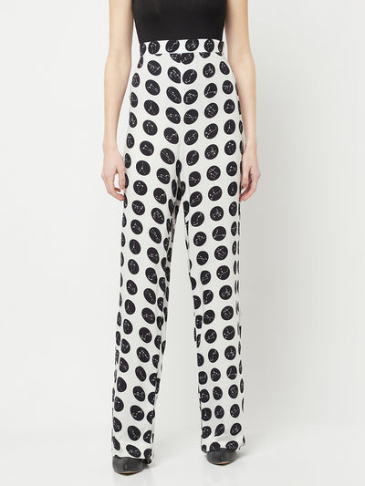 Nikhil Thampi Polka Dotted Parallel Trousers - Women Trousers