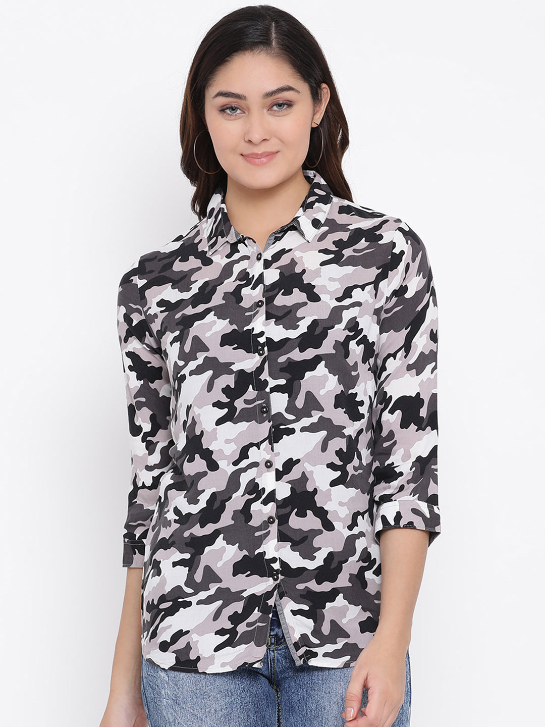 Slim Fit Printed Shirt - Women Shirts
