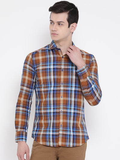 Checked Slim Fit Full Sleeves Shirt - Men Shirts
