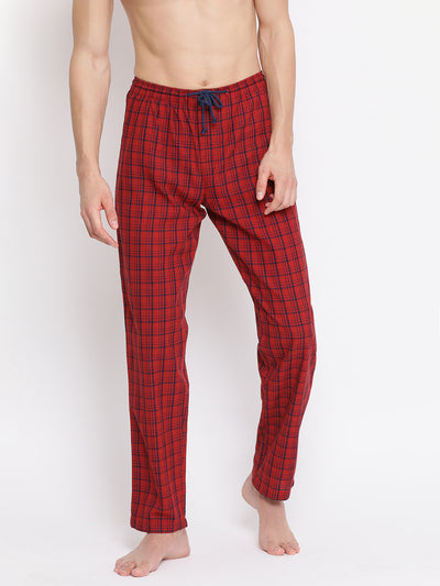 Red Checked Lounge Pants - Men Lounge Pants