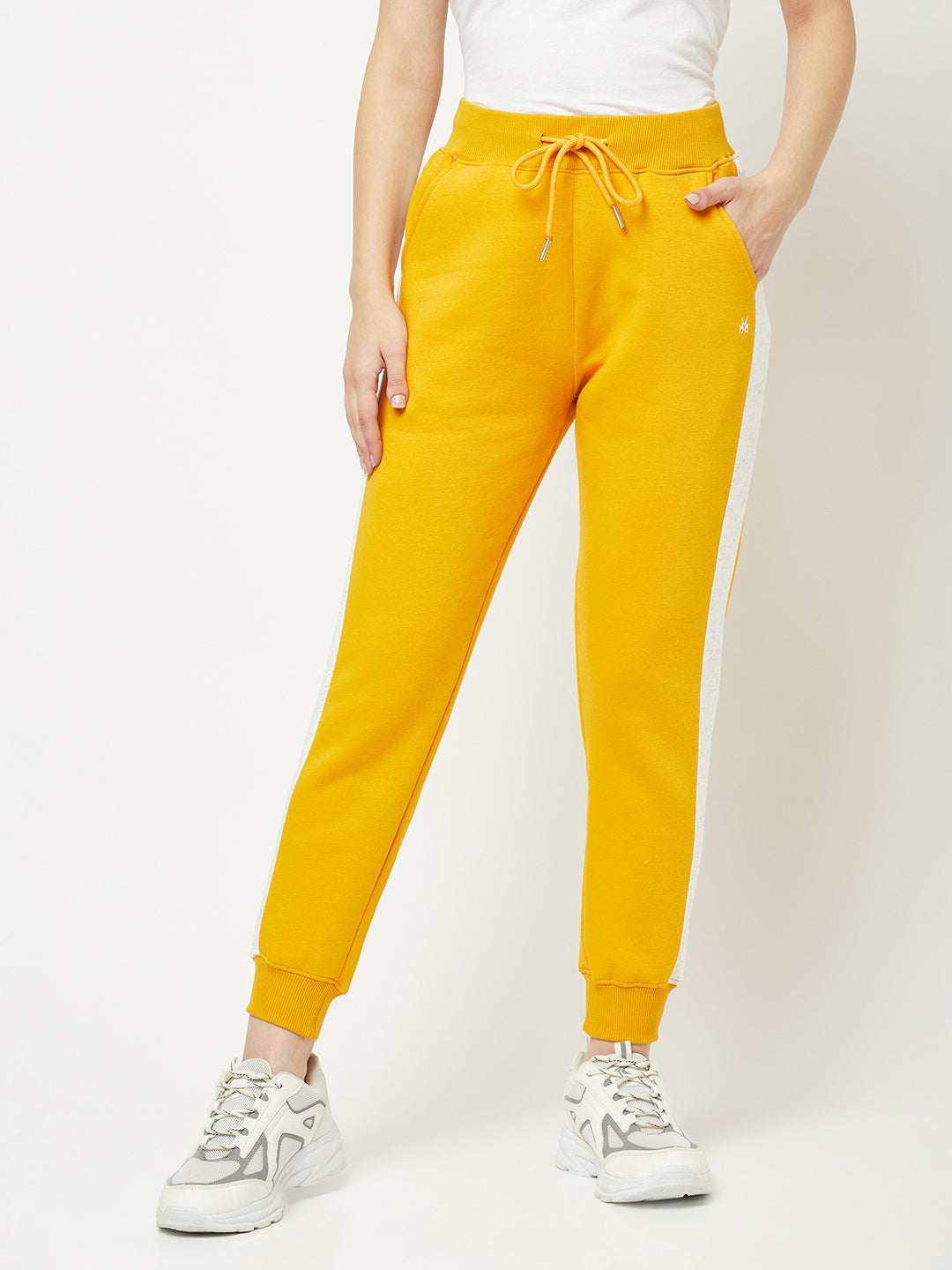  Yellow Colour-Blocked Joggers