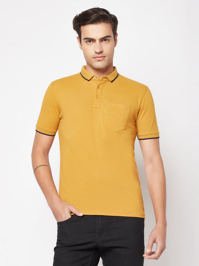  Honey Mustard Minimal Polo T-Shirt