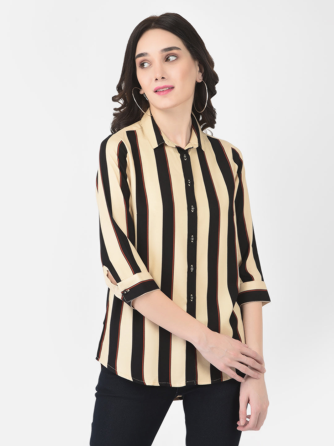 Buff Striped Shirt - Women Shirts