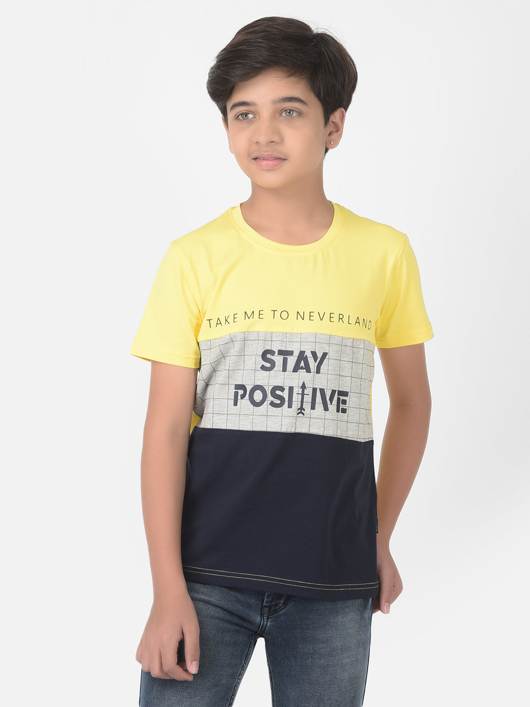 Multi-Color Colourblocked Round Neck T-shirt - Boys T-Shirts