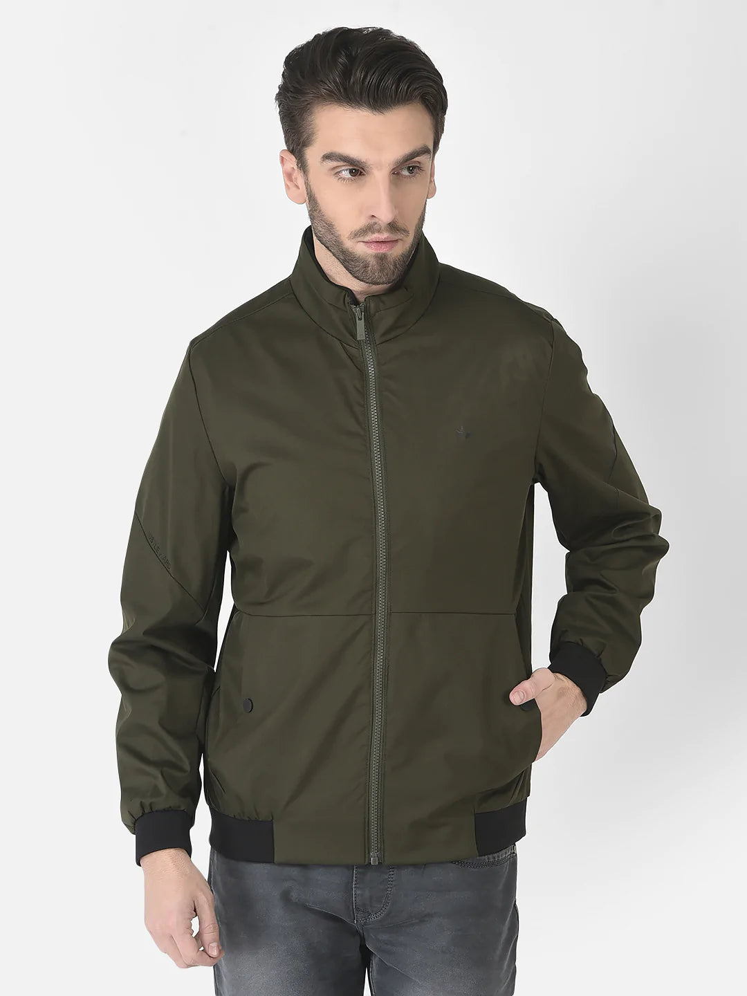  Olive Green Bomber Jacket