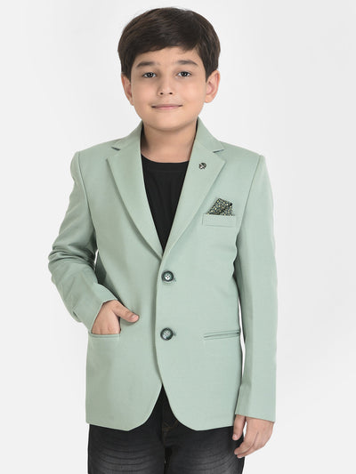 Light Green Blazer with 3 Pocket Styling