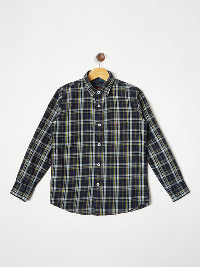 Multi-coloured Checked Casual Shirt - Boys Shirts