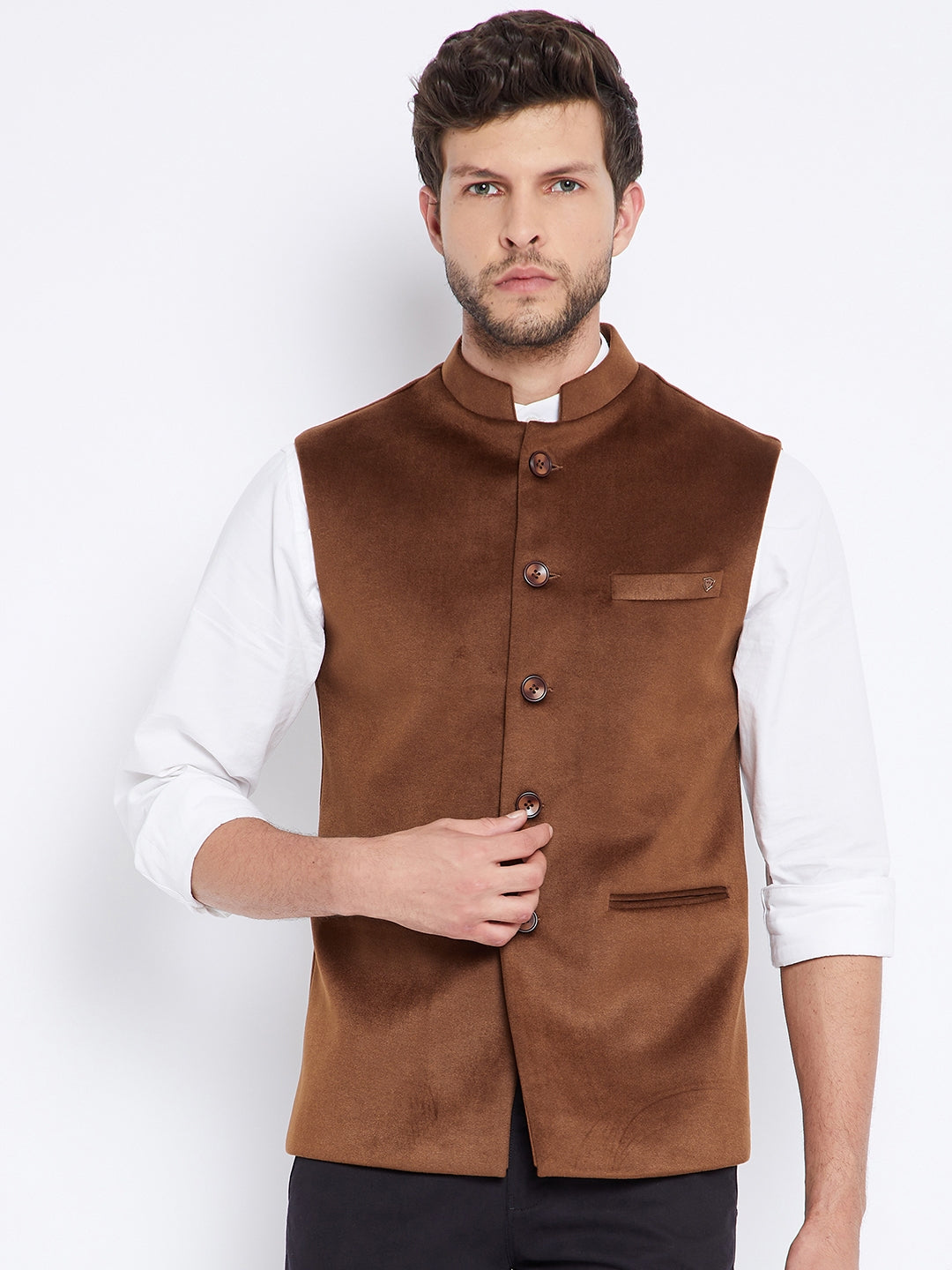 Brown Waistcoat - Men Waist Coat