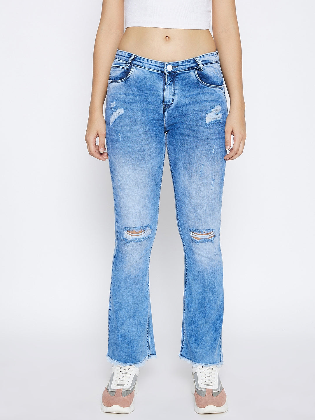 Blue Bootcut Jeans - Women Jeans