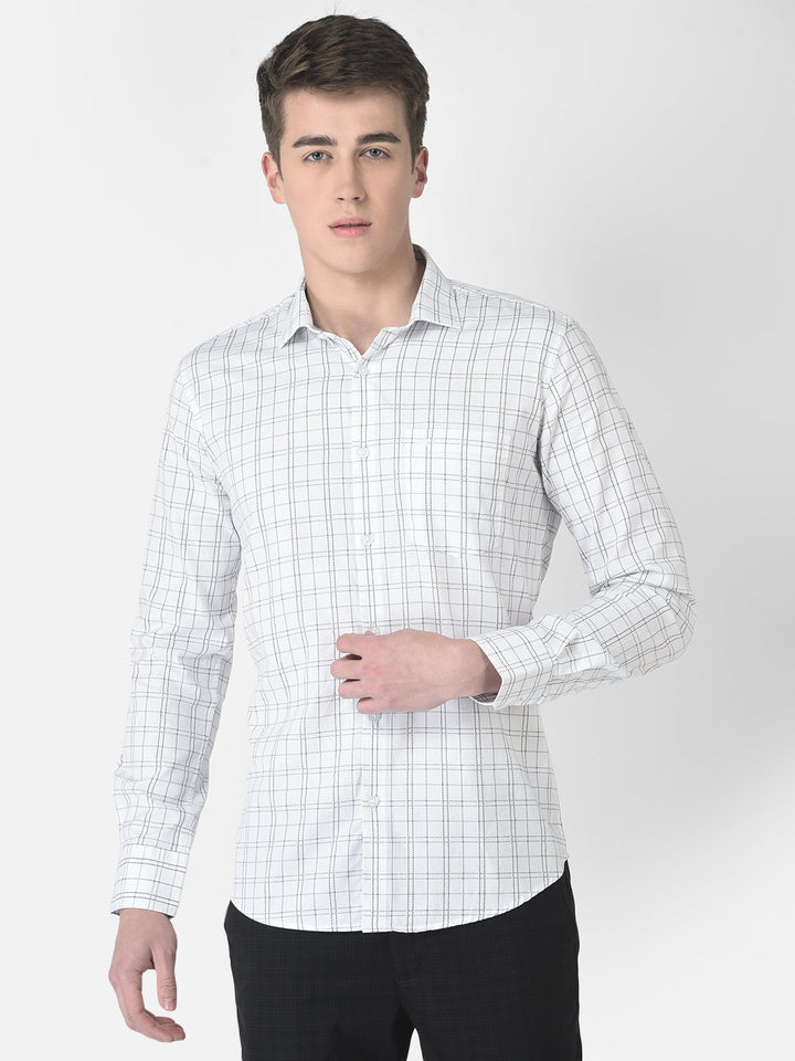  White Dot Checked Shirt
