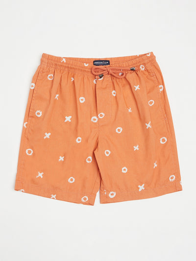 Peach Printed Boxer - Boys Boxers