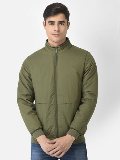  Green Jacket with Logo Detailing 