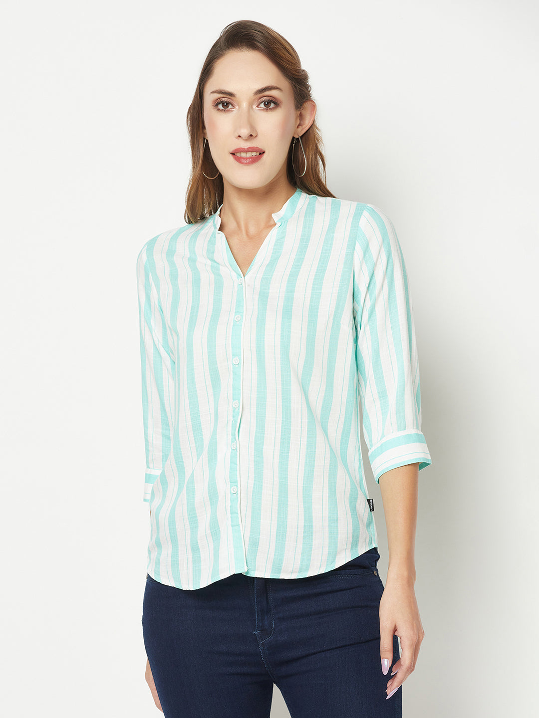  Turquoise Striped Shirt