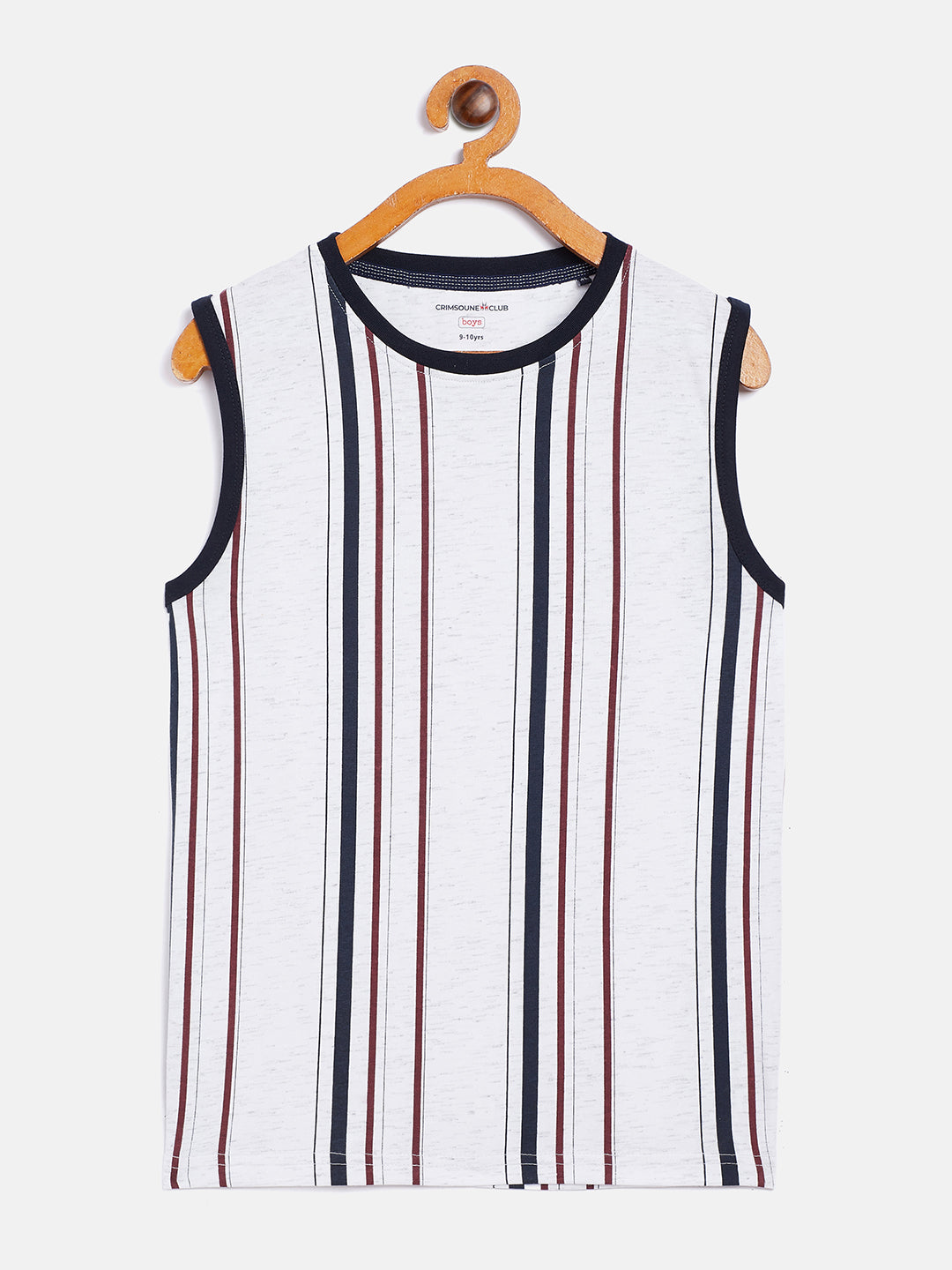 Off White Striped Active T-Shirt - Boys T-Shirts
