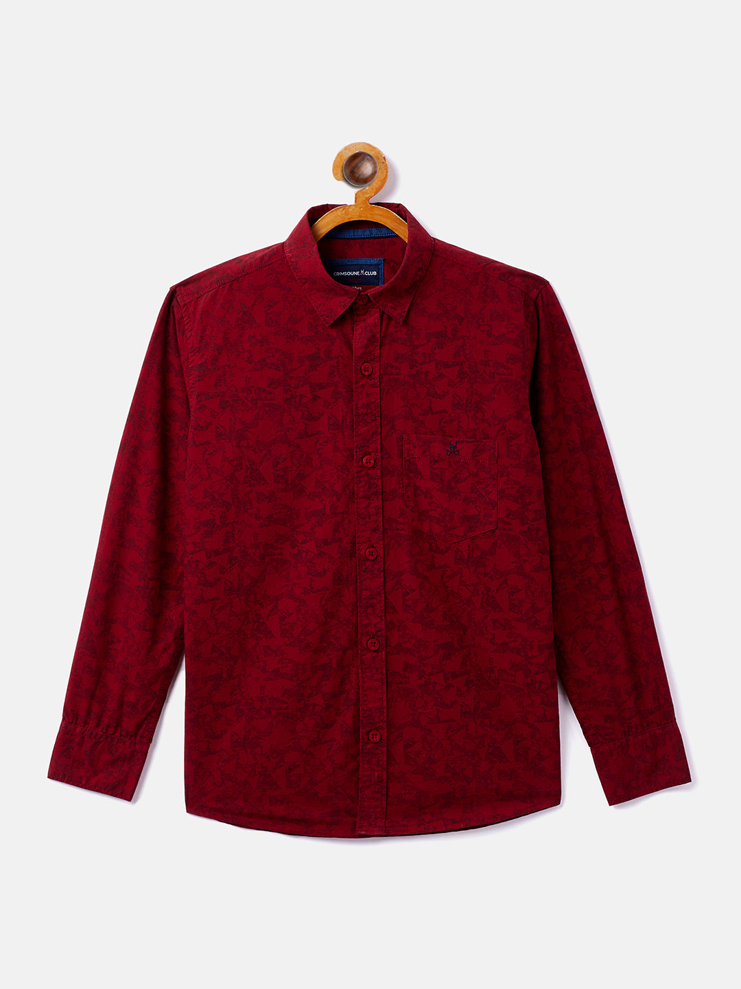 Maroon Printed Causal Shirt - Boys Shirts