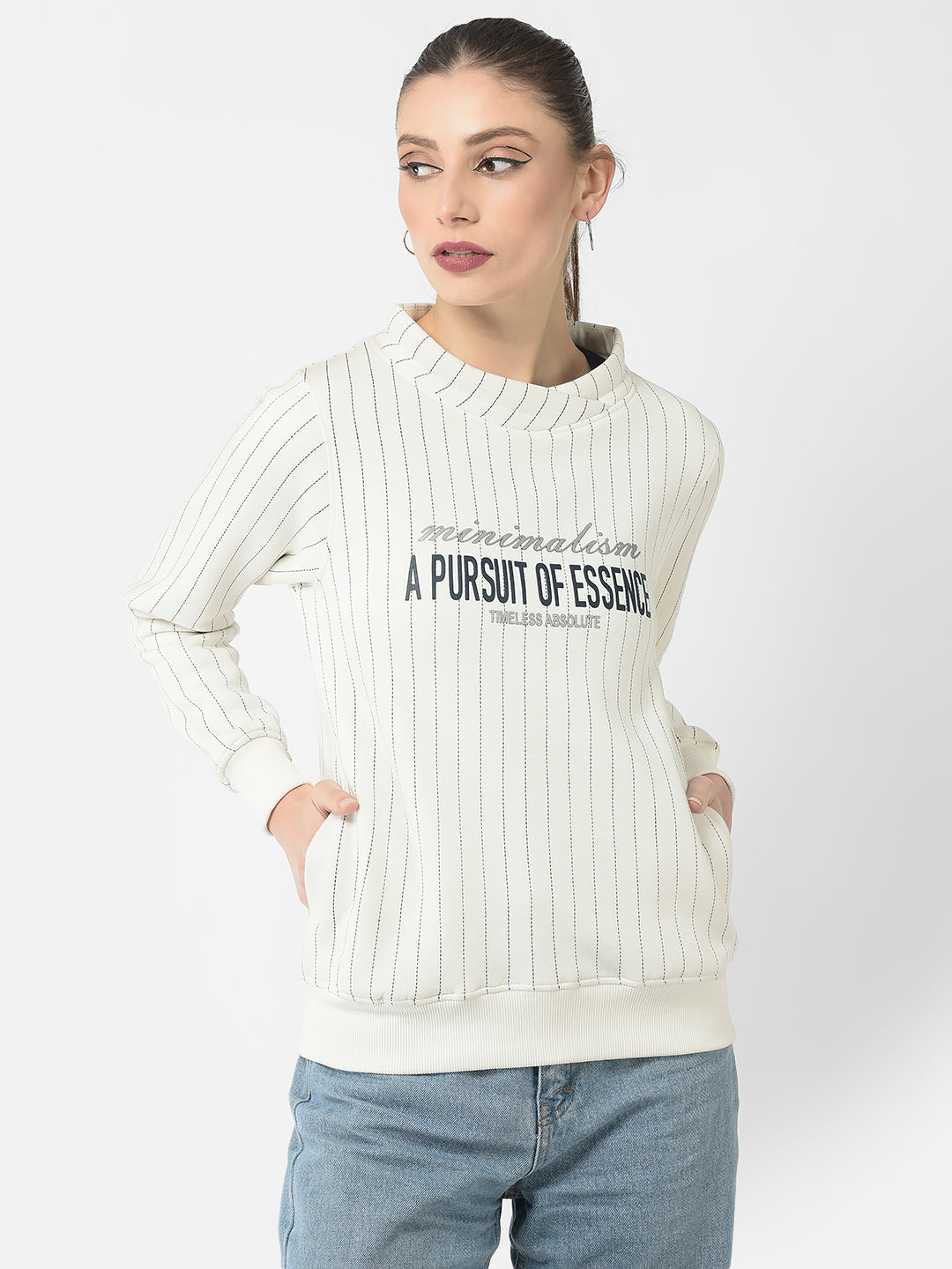  Off-White Striped Sweatshirt 