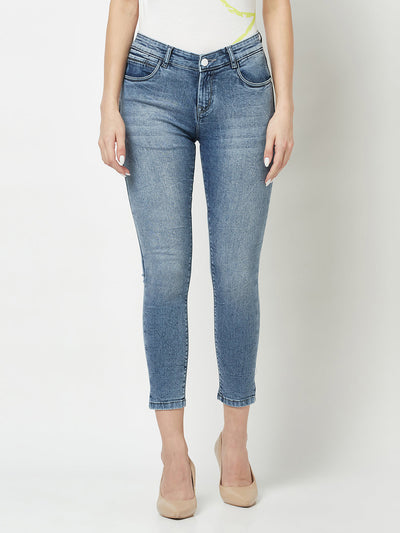  Blue Ankle-Fit Jeans