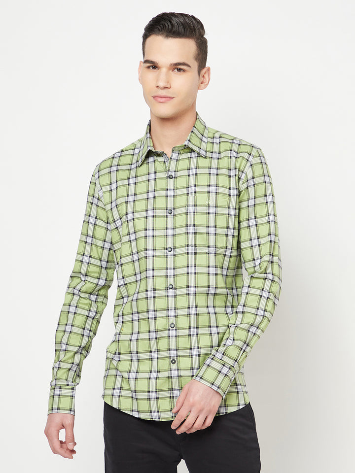 Green Checked Shirt - Men Shirts