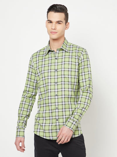 Green Checked Shirt - Men Shirts