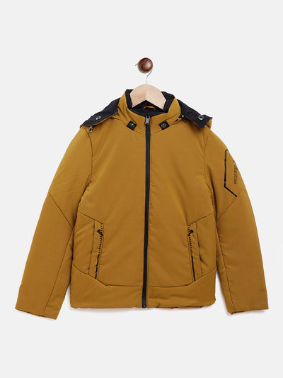 Mustard Detachable Hood Jacket - Boys Jacket