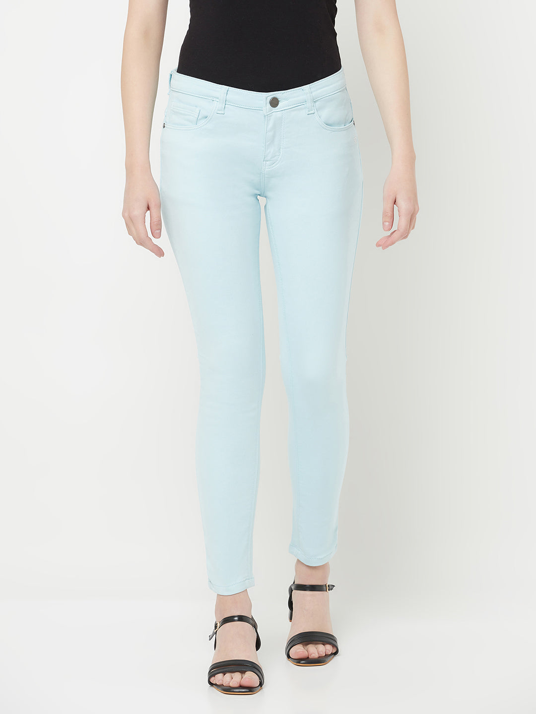 Buy Pastel Green Skinny Fit Jeans For Women Online | Tistabene - Tistabene