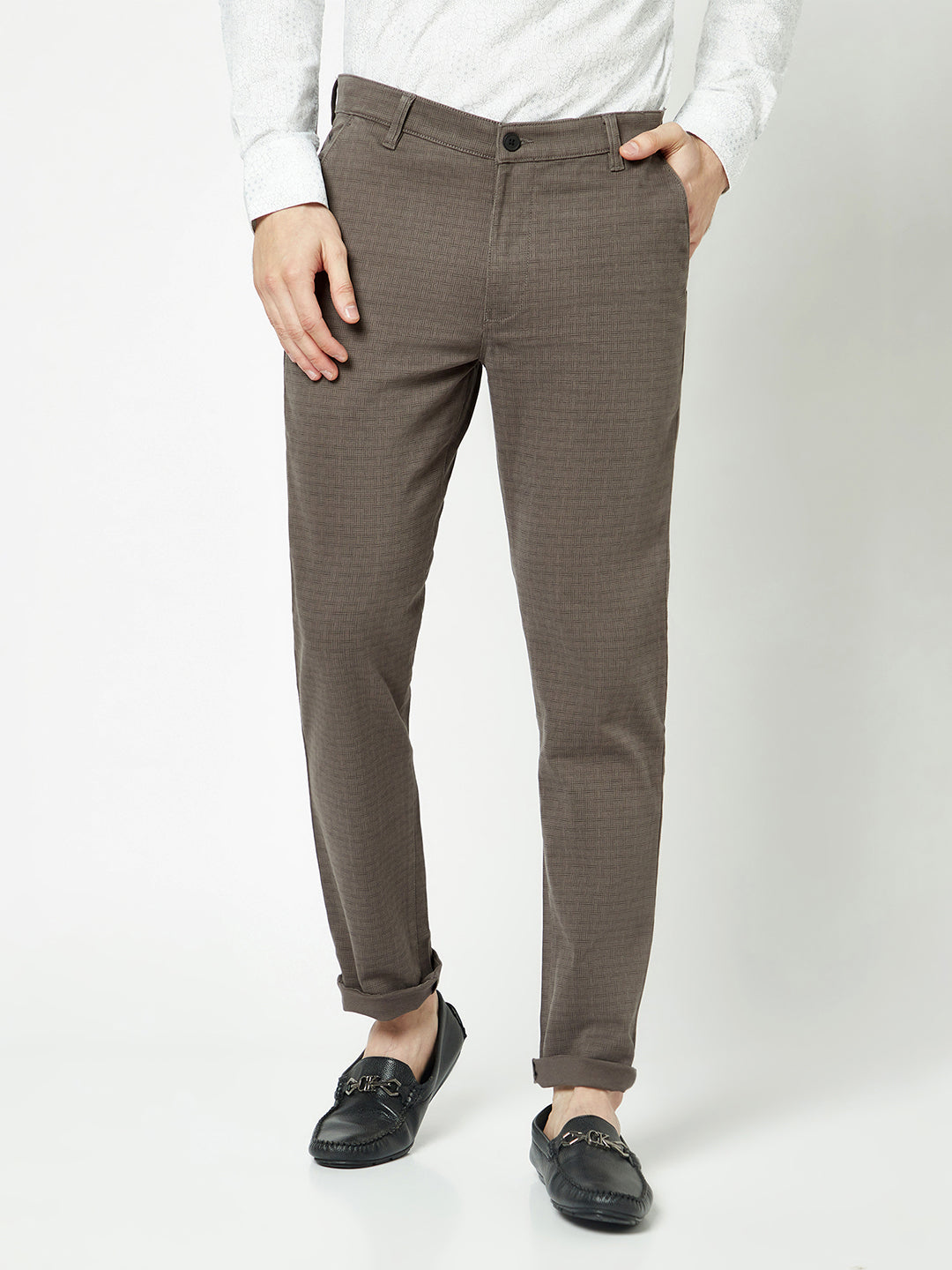  Grey Printed Trousers