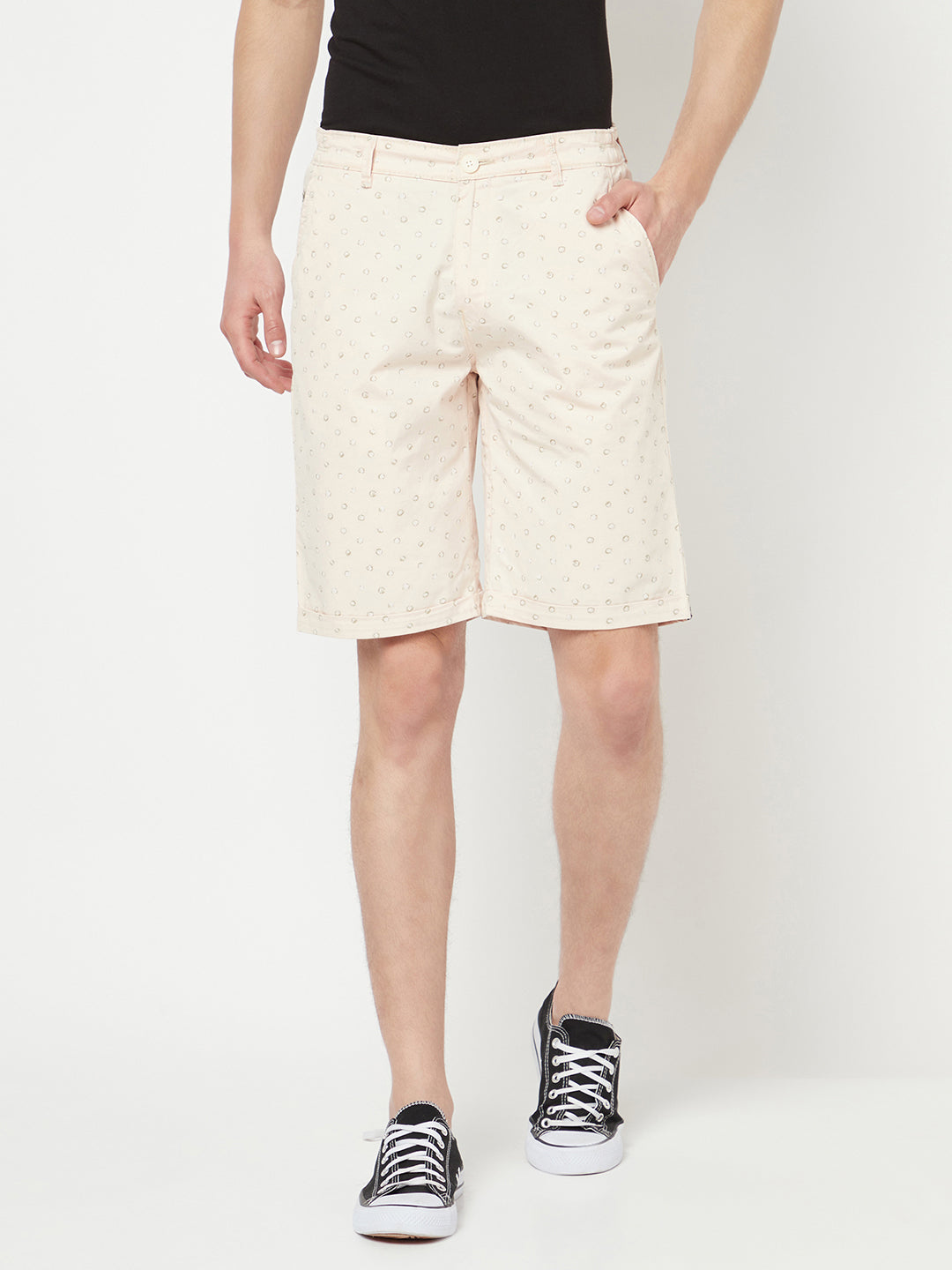 Pink Printed Shorts - Men Shorts