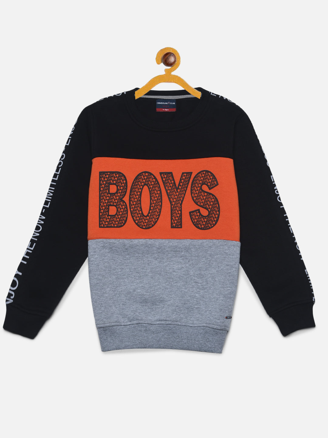  Orange Neon Typographic Sweatshirt 