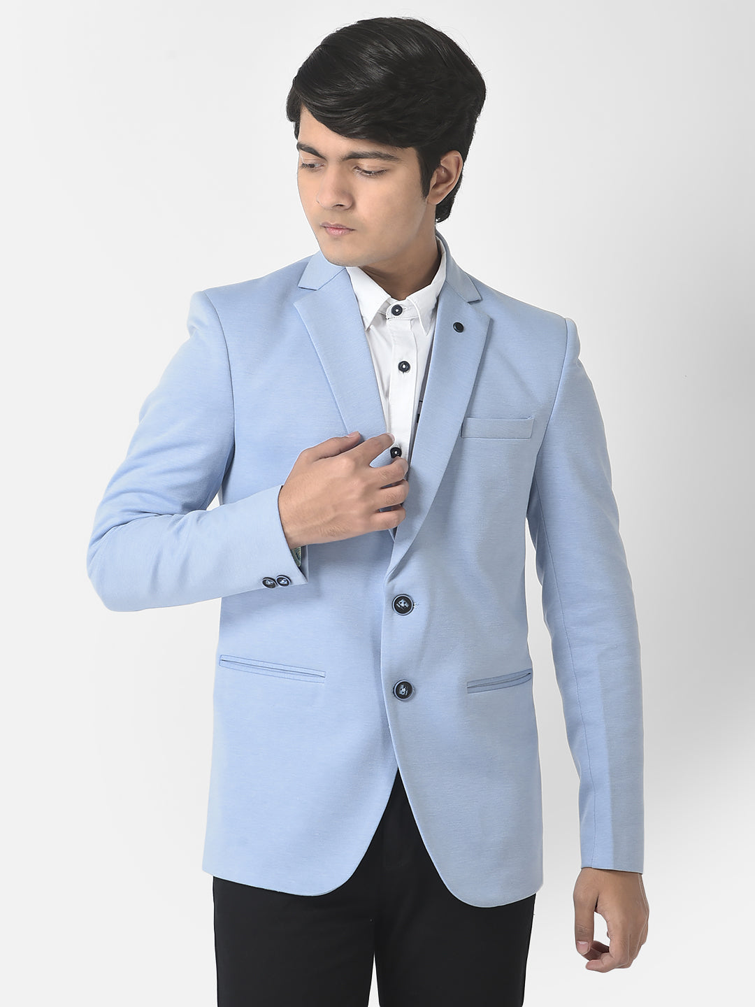 Sky Blue Blazer-Boys Blazer-Crimsoune Club