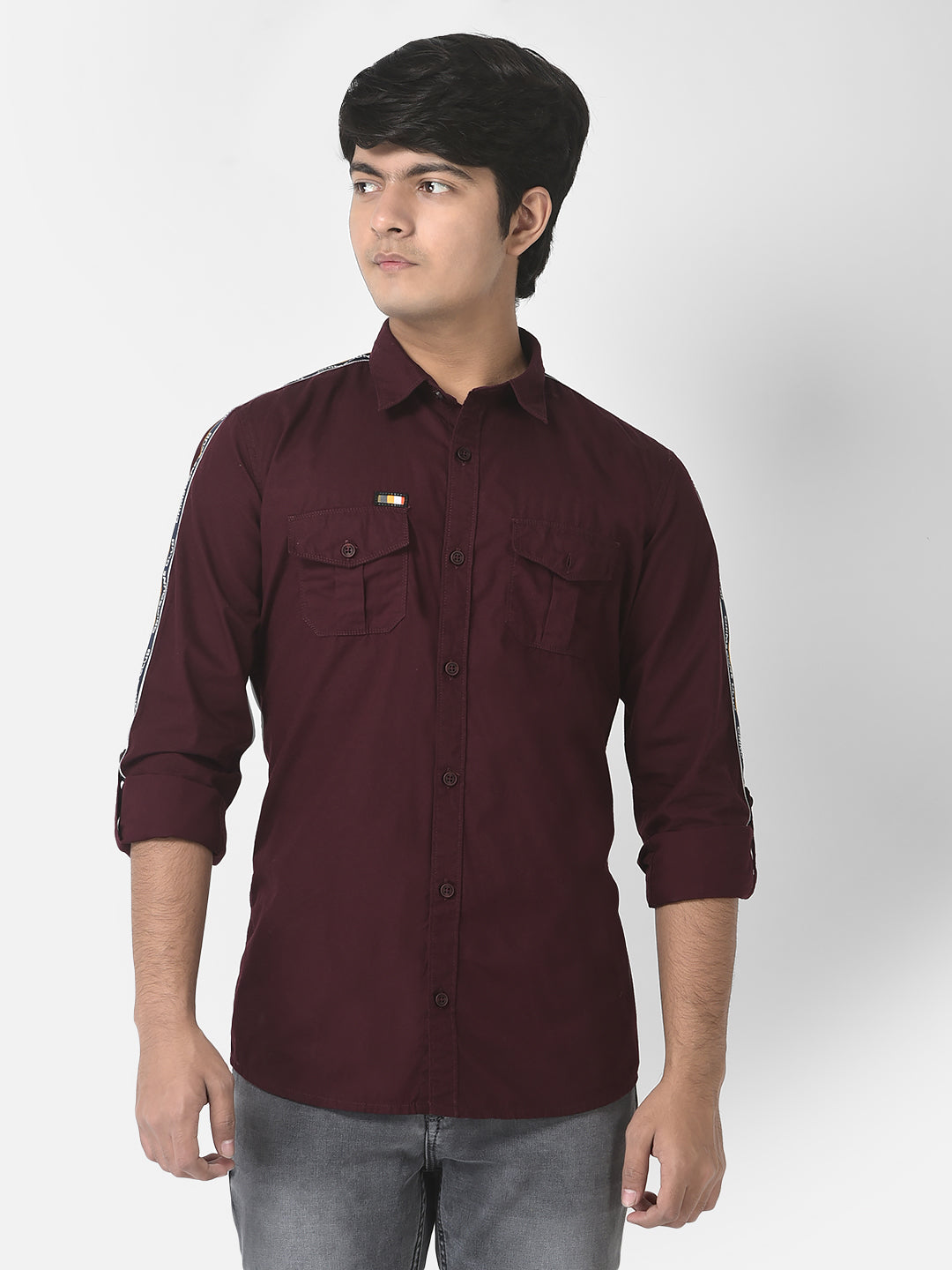  Purple Slim-Fit Shirt