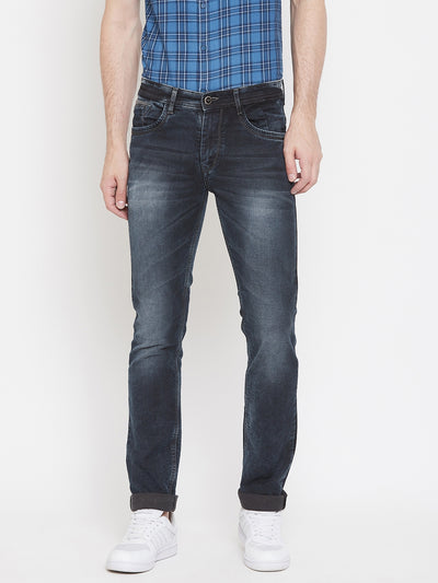 Grey Denim Stonewash Slim Fit Jeans - Men Jeans