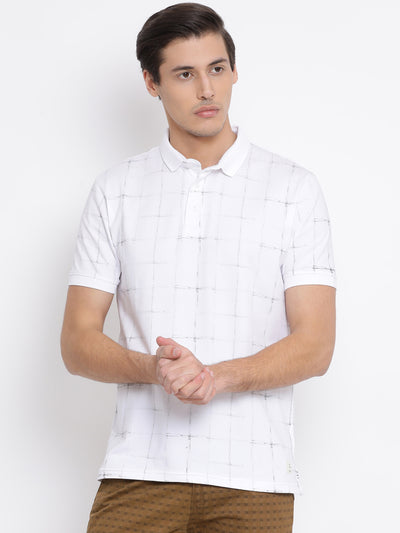 White Printed T-shirt - Men T-Shirts