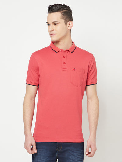 Pink Polo T-Shirt - Men T-Shirts