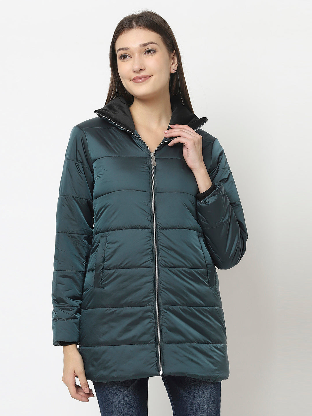 Emerald Green Puffer Jacket 