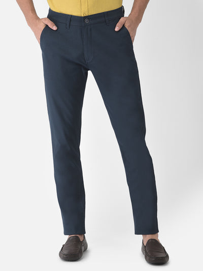 Navy Blue Trousers - Men Trousers