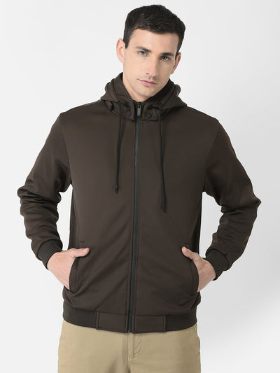  Olive Removable Hood Bomber Jacket 