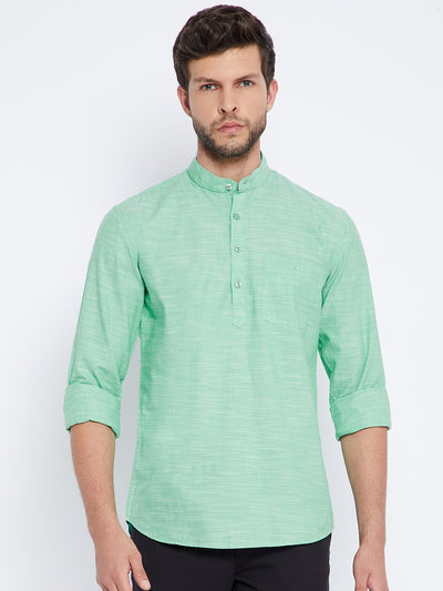 Mint Green Kurta - Men Kurtas