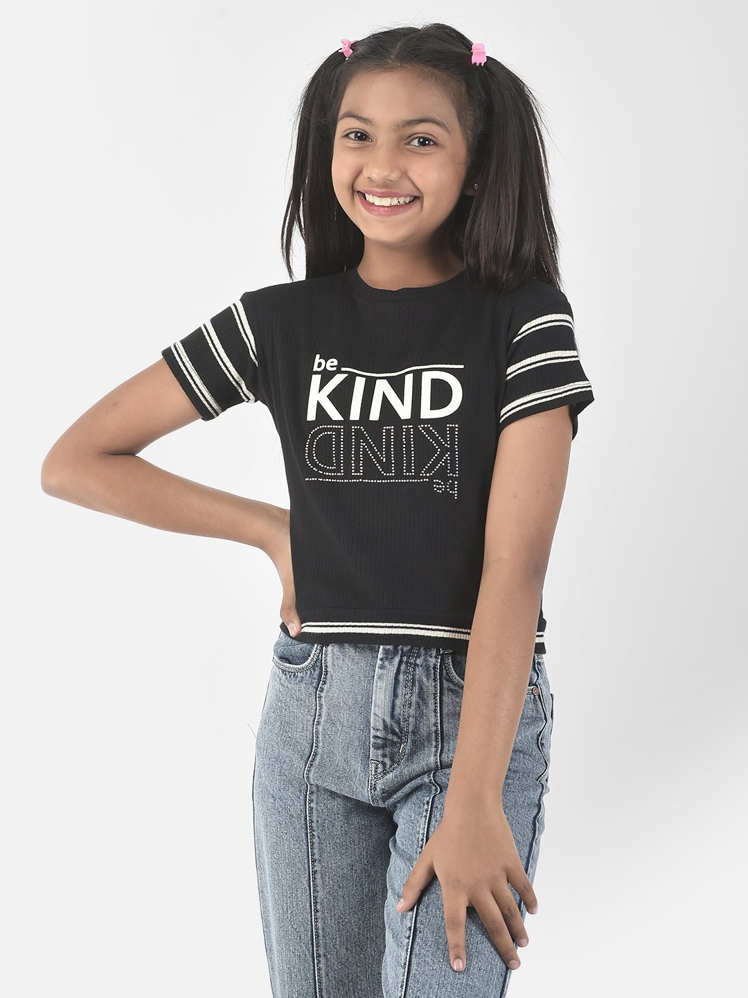  Black Kindness Cropped Top