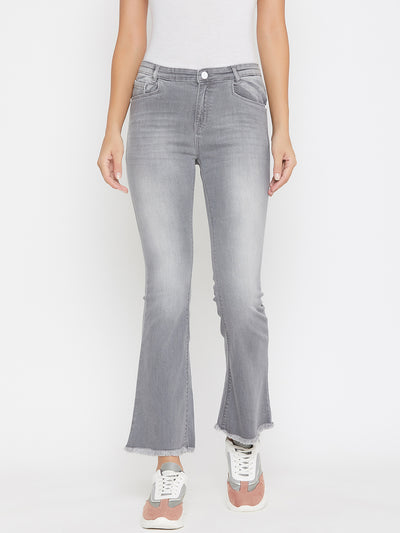 Grey Bootcut Jeans - Women Jeans
