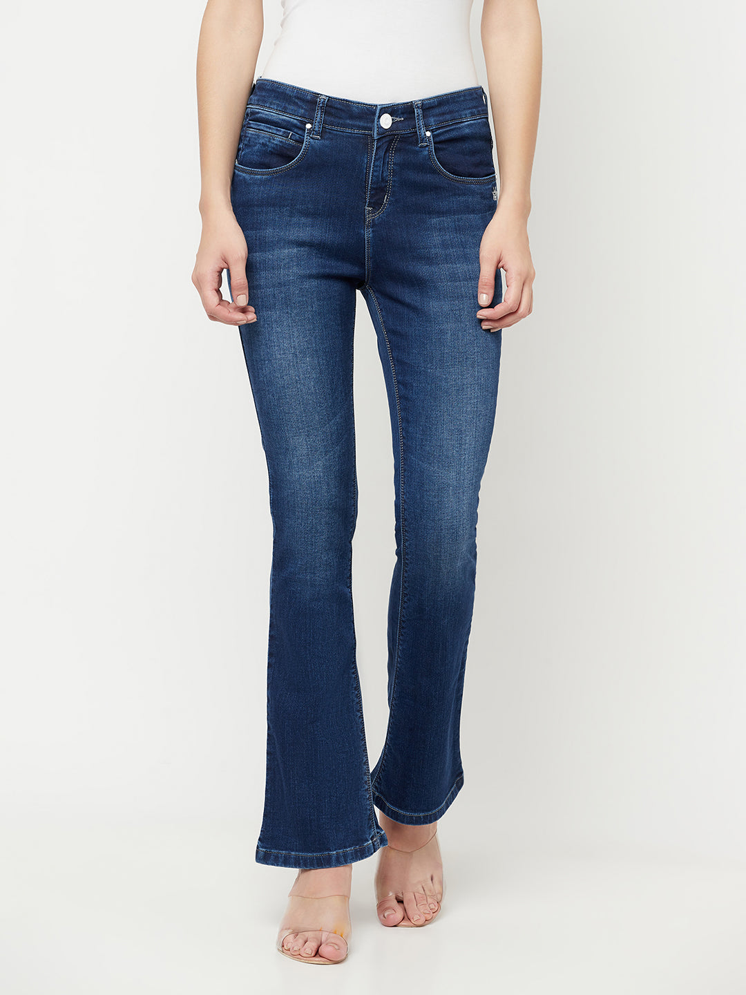 Blue Light Fade Bootcut Jeans - Women Jeans