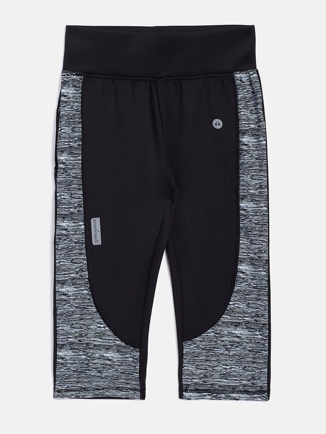 Black Colorblocked Track Pants - Girls Track Pants