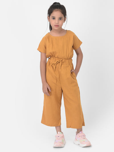 Mustard Capri Jumpsuit - Girls Dungarees